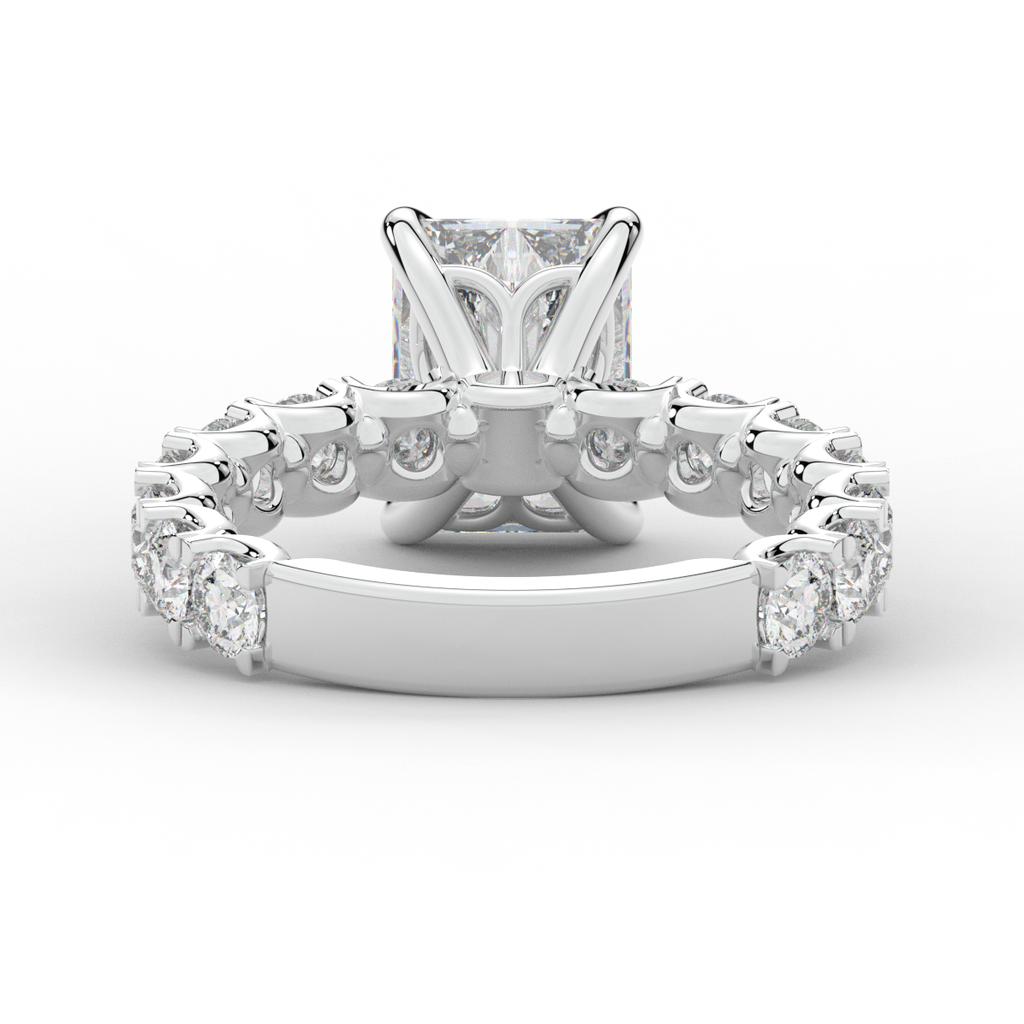 4.35CT.TW RADIANT LAB DIAMOND ENGAGEMENT RING - Nazarelle