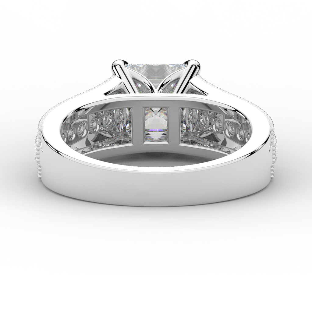 3.55CT.TW ASSCHER LAB DIAMOND ENGAGEMENT RING - Nazarelle