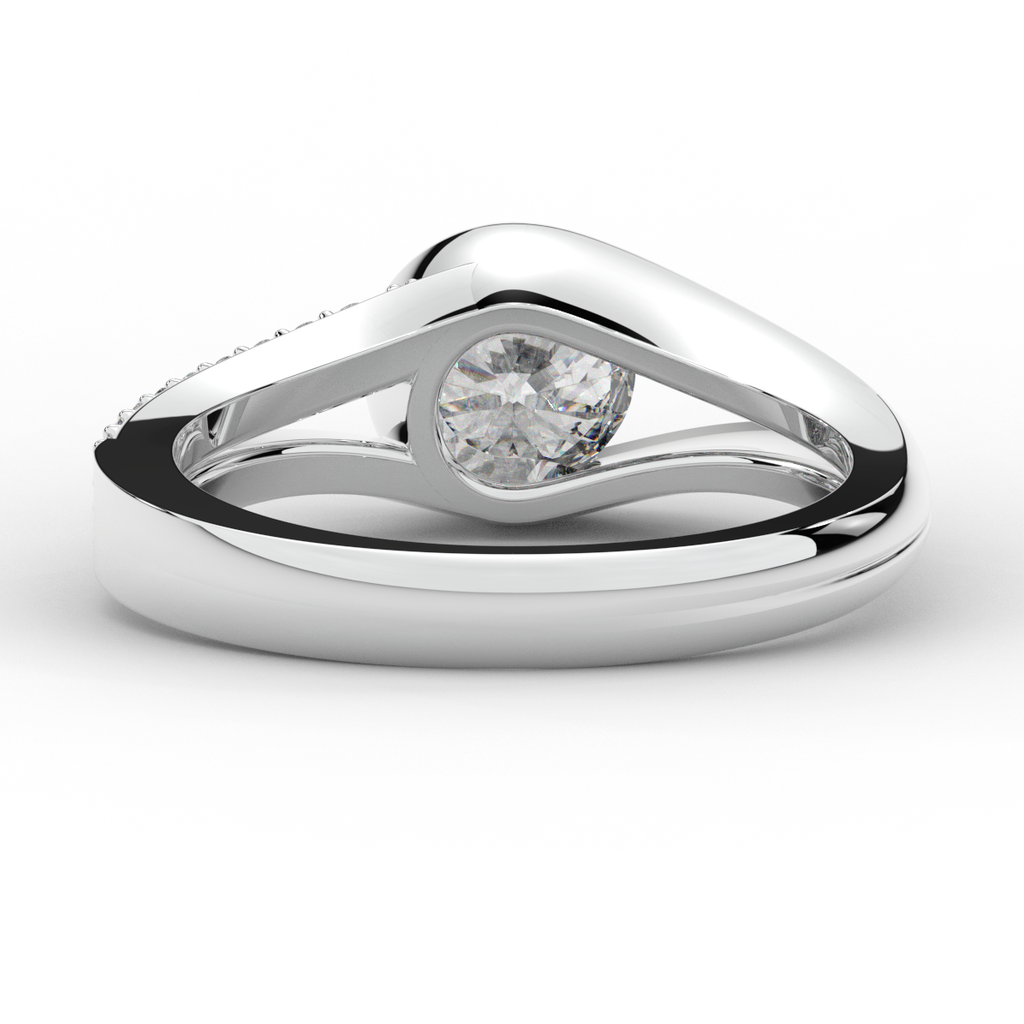 1.10CT.TW ROUND LAB DIAMOND SOLITAIRE ENGAGEMENT RING - Nazarelle
