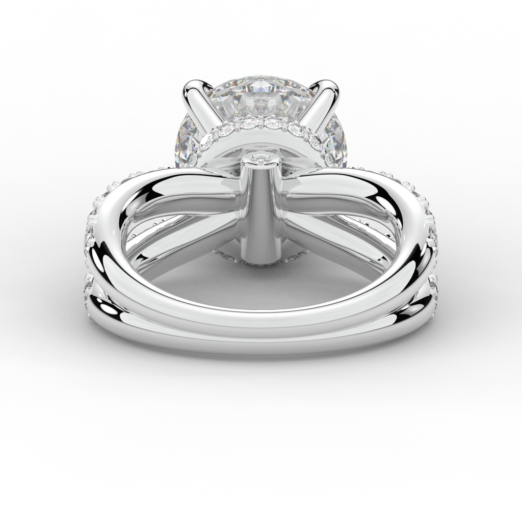 6.25CT.TW ROUND LAB DIAMOND ENGAGEMENT RING - Nazarelle