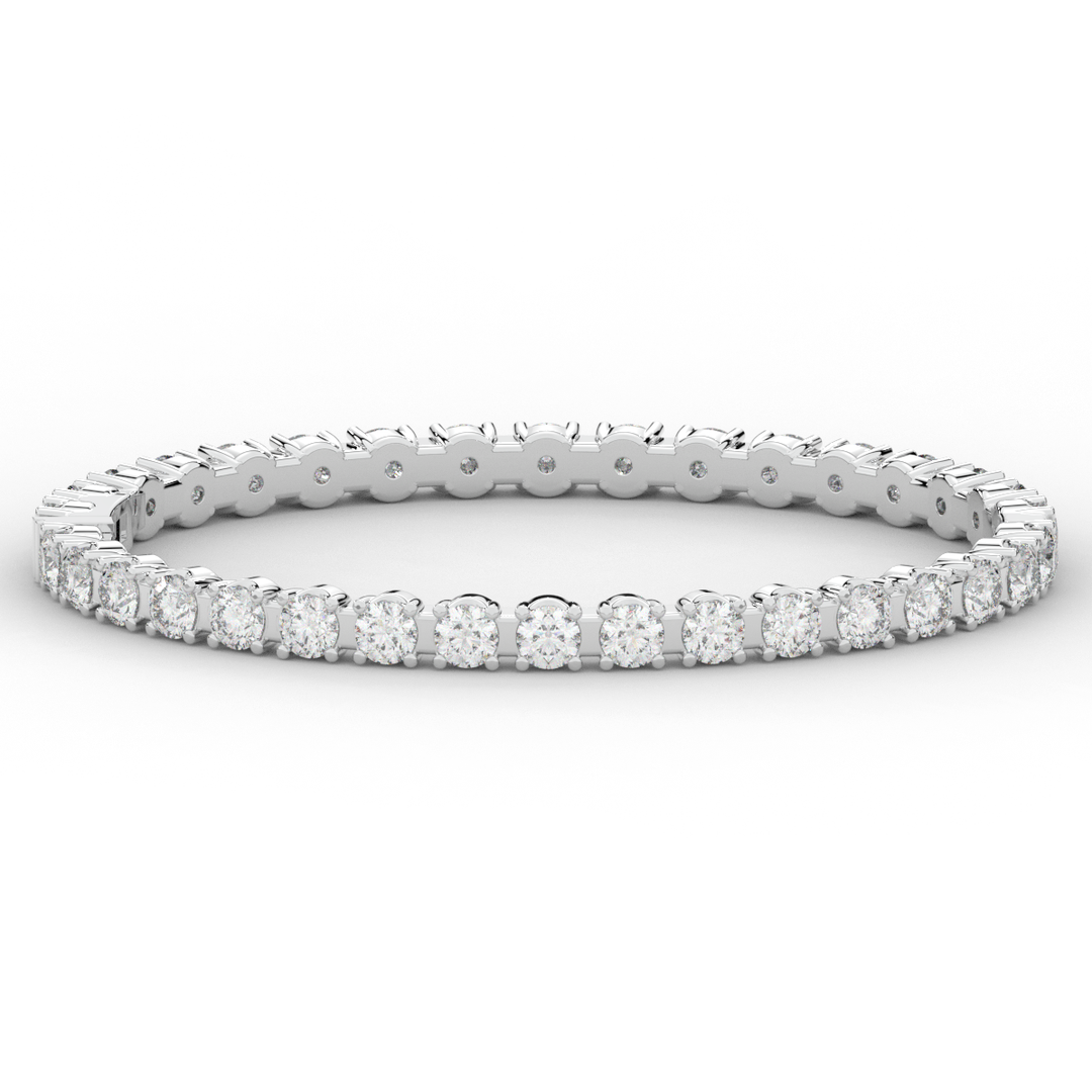 9.00CT.TW ROUND LAB DIAMOND ETERNITY BANGLE - Nazarelle