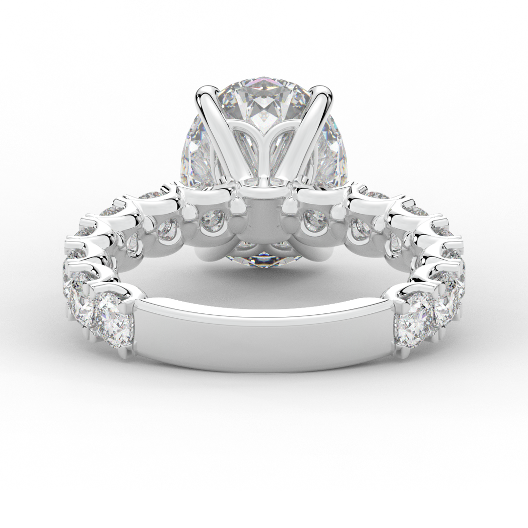 4.35CT.TW OVAL LAB DIAMOND ENGAGEMENT RING - Nazarelle