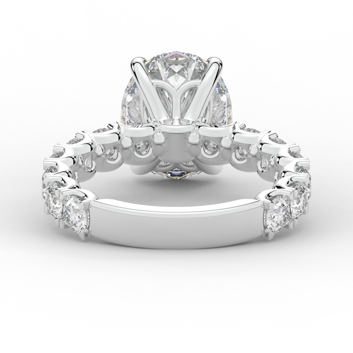 4.35CT.TW OVAL LAB DIAMOND ENGAGEMENT RING - Nazarelle