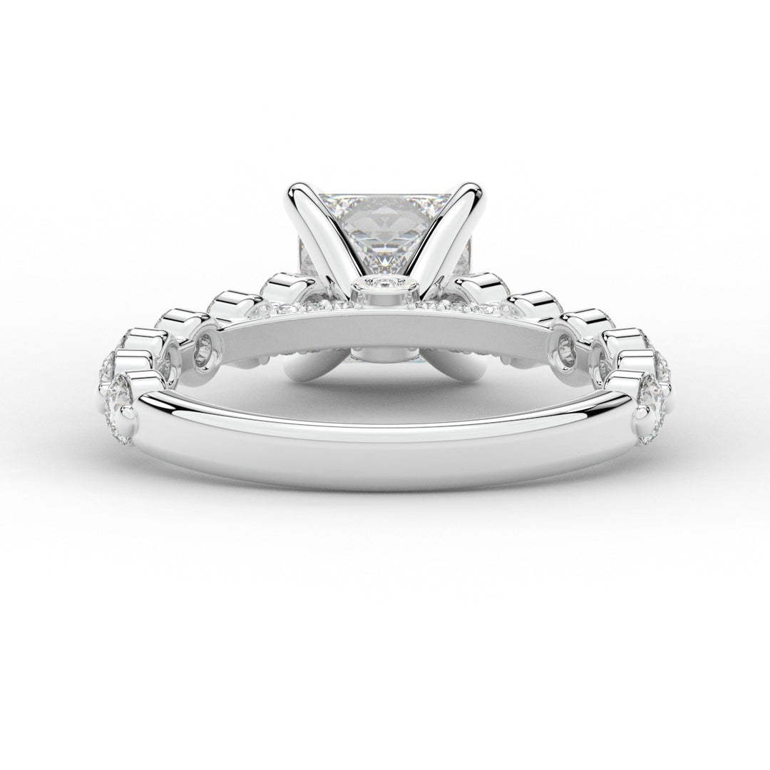 3.90CT.TW PRINCESS LAB DIAMOND ENGAGEMENT RING - Nazarelle