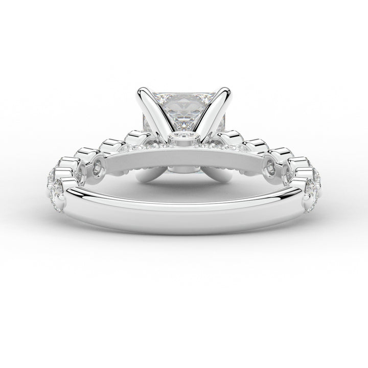 3.90CT.TW PRINCESS LAB DIAMOND ENGAGEMENT RING - Nazarelle