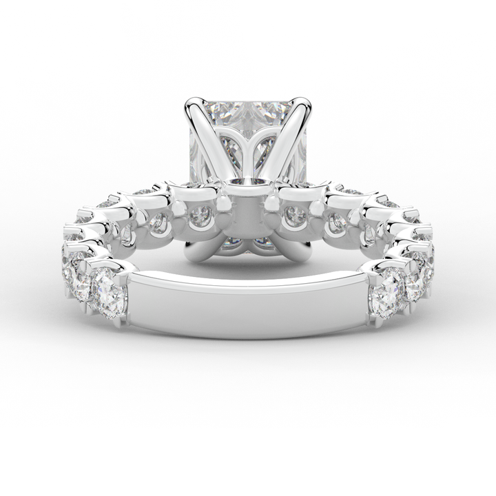 4.35CT.TW EMERALD CUT LAB DIAMOND ENGAGEMENT RING - Nazarelle