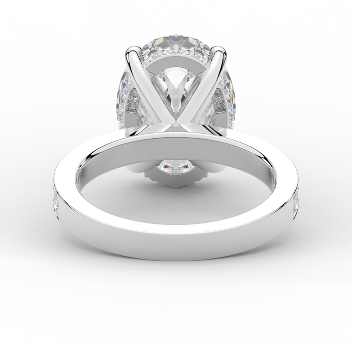 4.30CT.TW OVAL LAB DIAMOND BAND ENGAGEMENT RING - Nazarelle