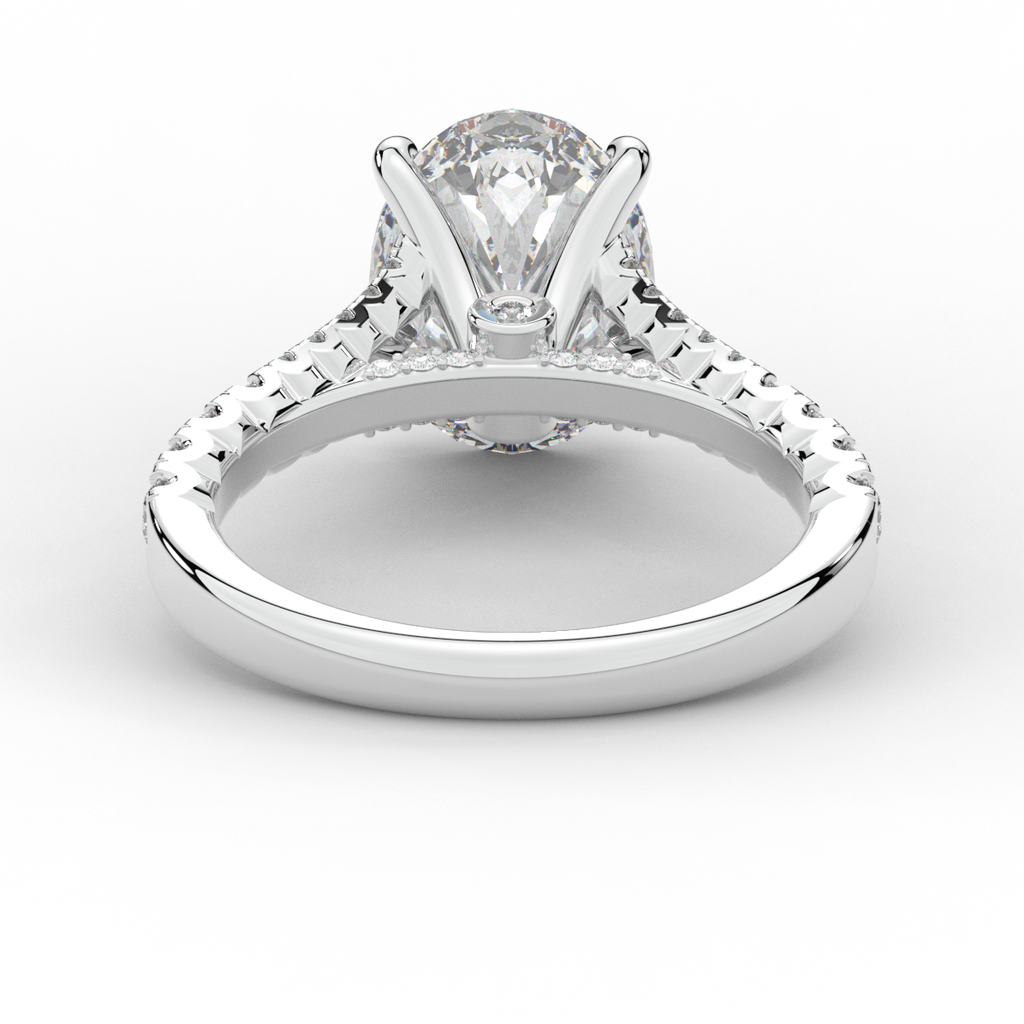3.45CT.TW OVAL LAB DIAMOND ENGAGEMENT RING - Nazarelle
