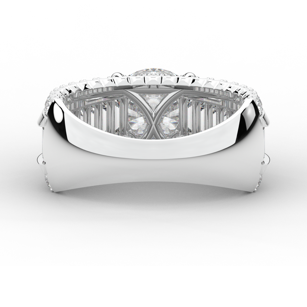 3.15CT.TW ROUND LAB DIAMOND ENGAGEMENT RING - Nazarelle