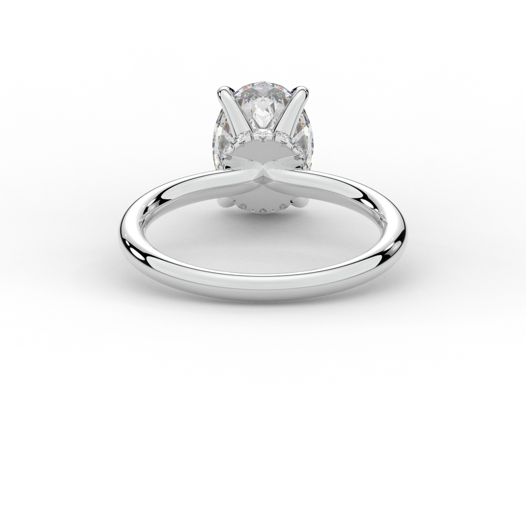 2.05CT.TW OVAL LAB DIAMOND SOLITAIRE ENGAGEMENT RING - Nazarelle