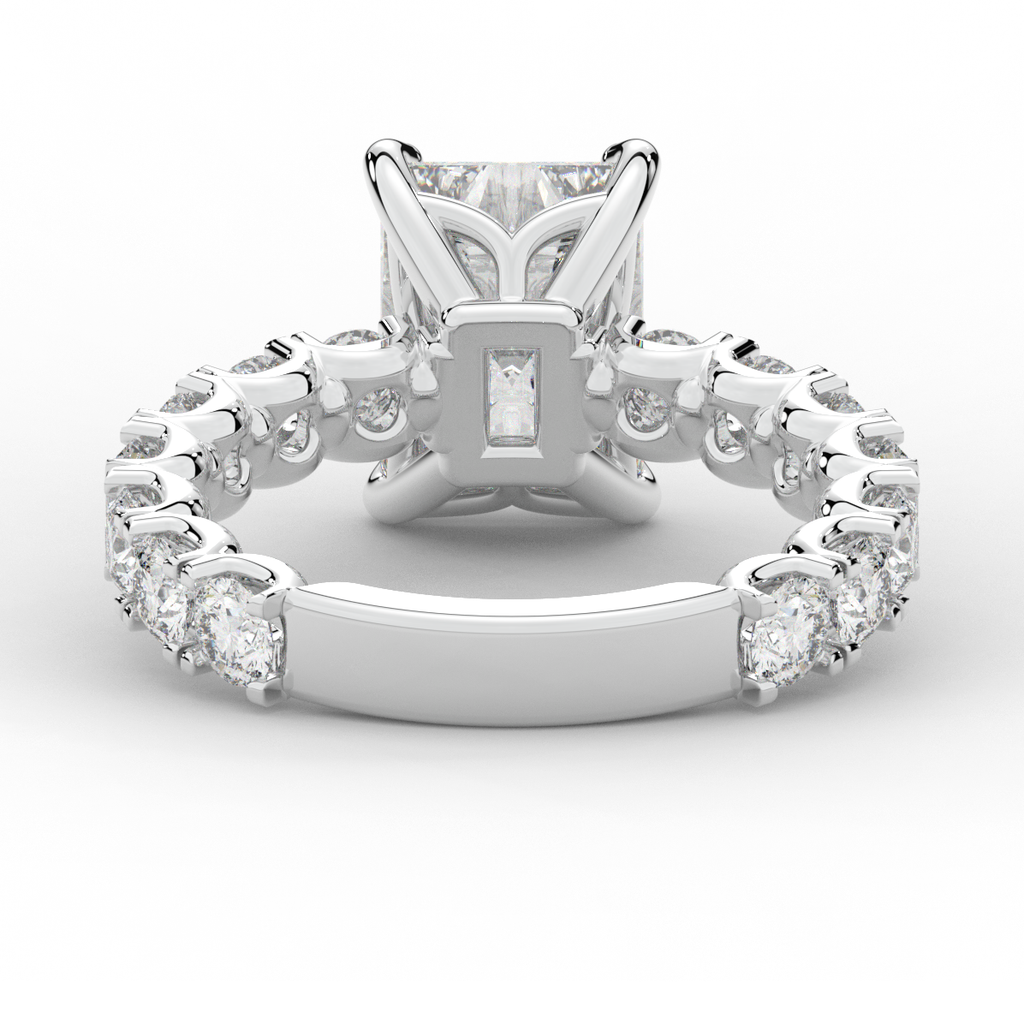 4.35CT.TW RADIANT LAB DIAMOND ENGAGEMENT RING - Nazarelle
