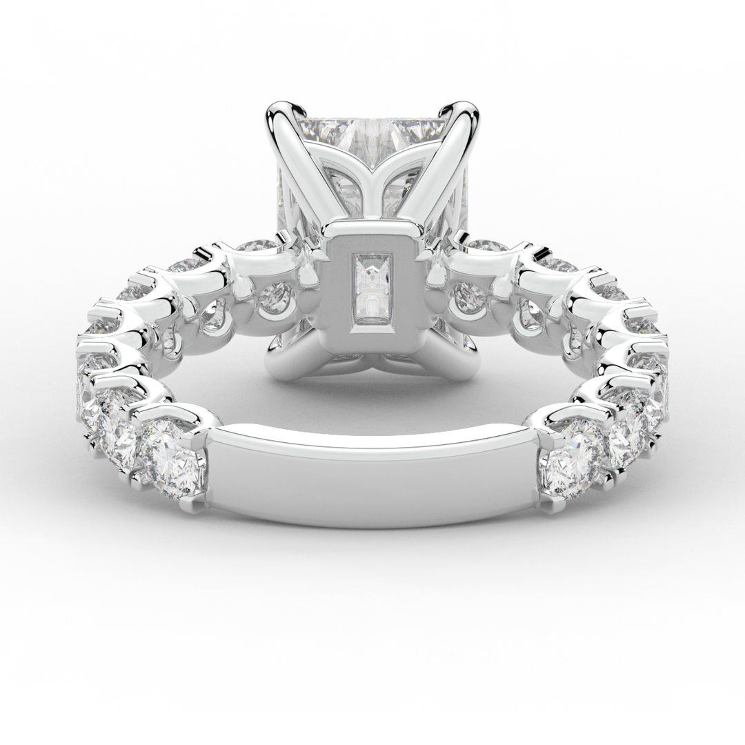 4.35CT.TW RADIANT LAB DIAMOND ENGAGEMENT RING - Nazarelle