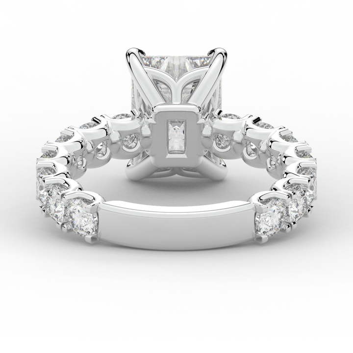 4.35CT.TW RADIANT LAB DIAMOND ENGAGEMENT RING - Nazarelle
