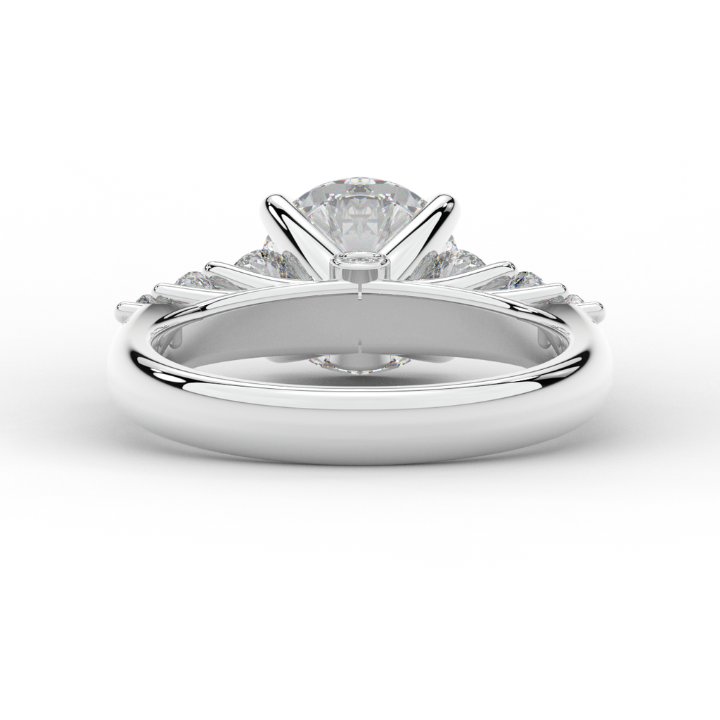 3.00CT.TW ROUND LAB DIAMOND  ENGAGEMENT RING - Nazarelle