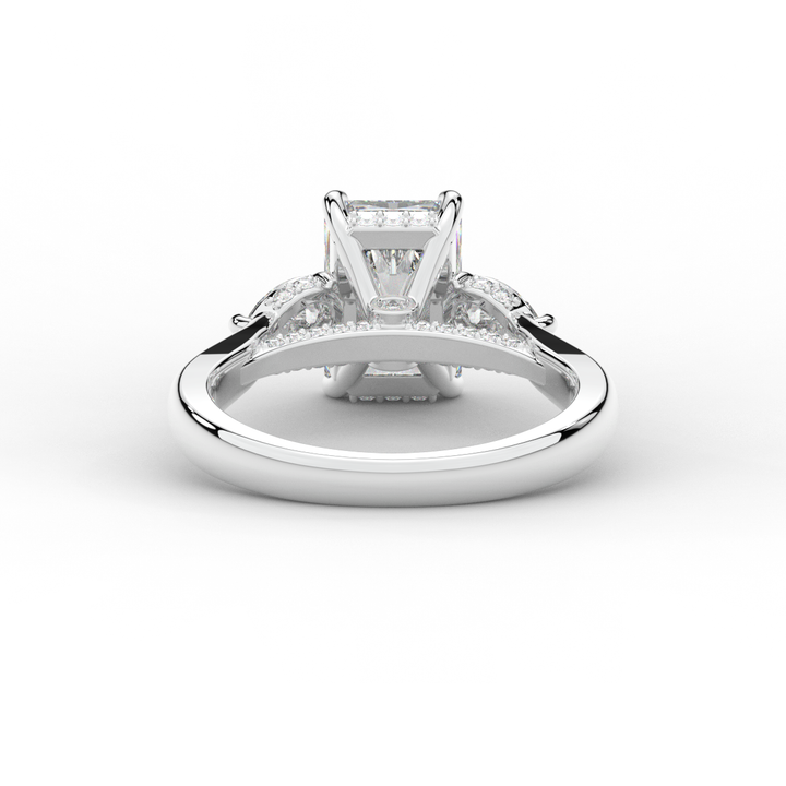 2.40CT.TW RADIANT LAB DIAMOND 3 STONE ENGAGEMENT RING - Nazarelle