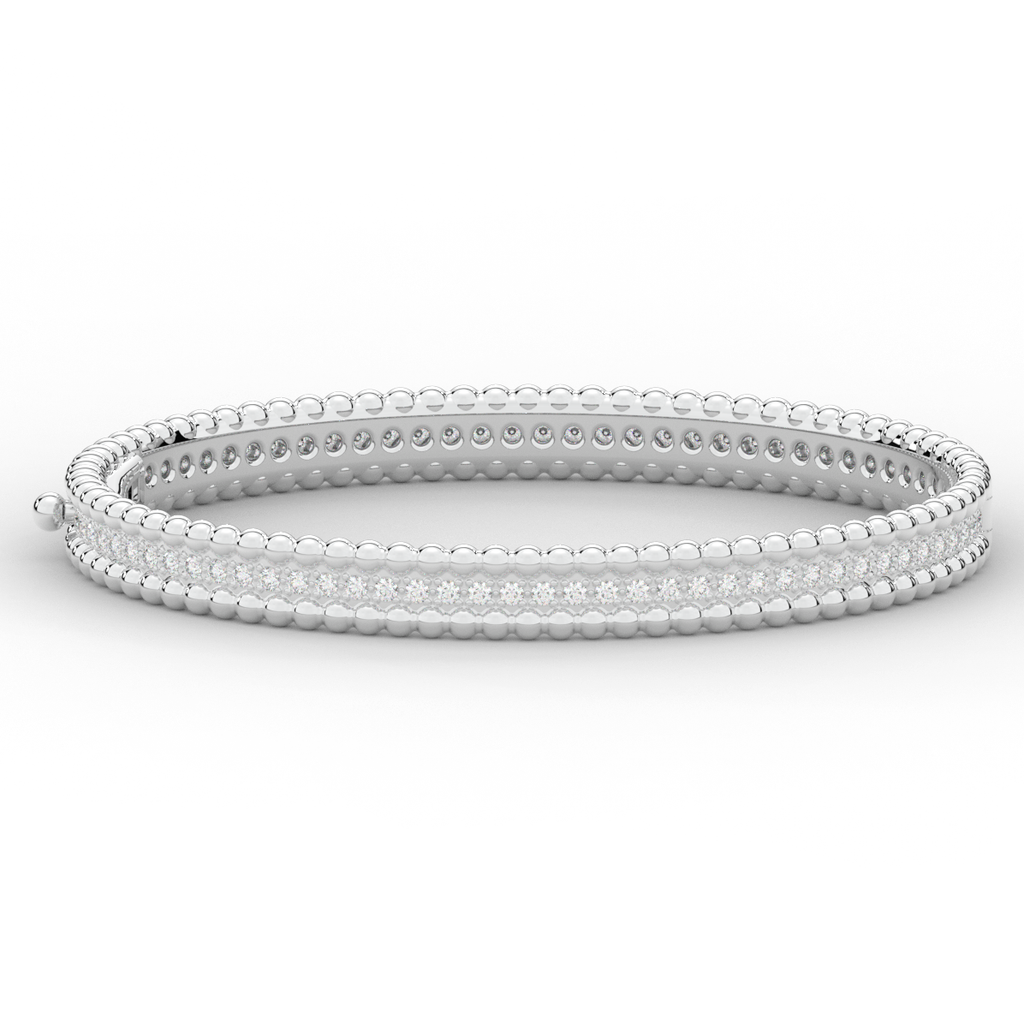 1.20CT.TW ROUND LAB DIAMOND ETERNITY BANGLE - Nazarelle