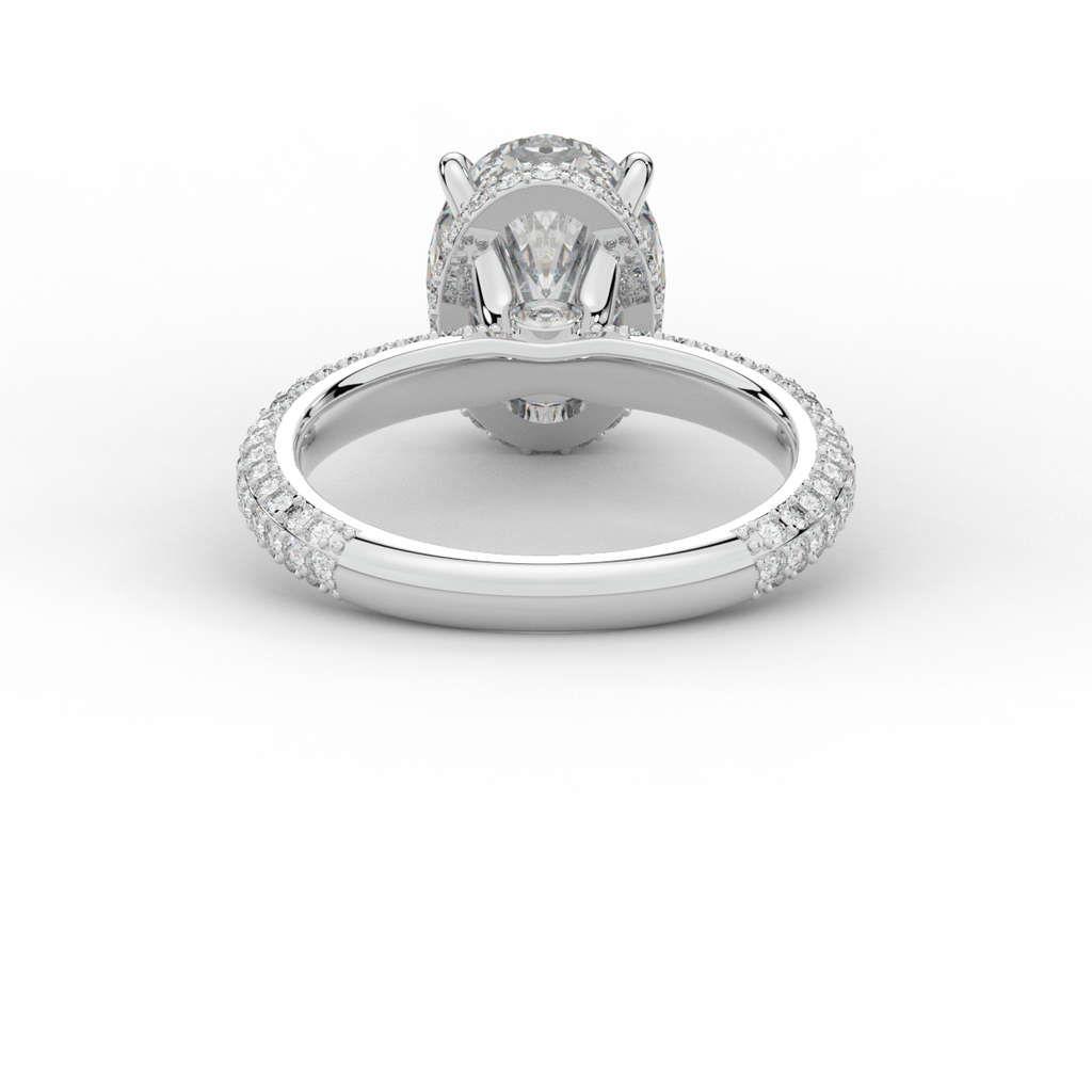 3.60CT.TW OVAL LAB DIAMOND SOLITAIRE ENGAGEMENT RING - Nazarelle
