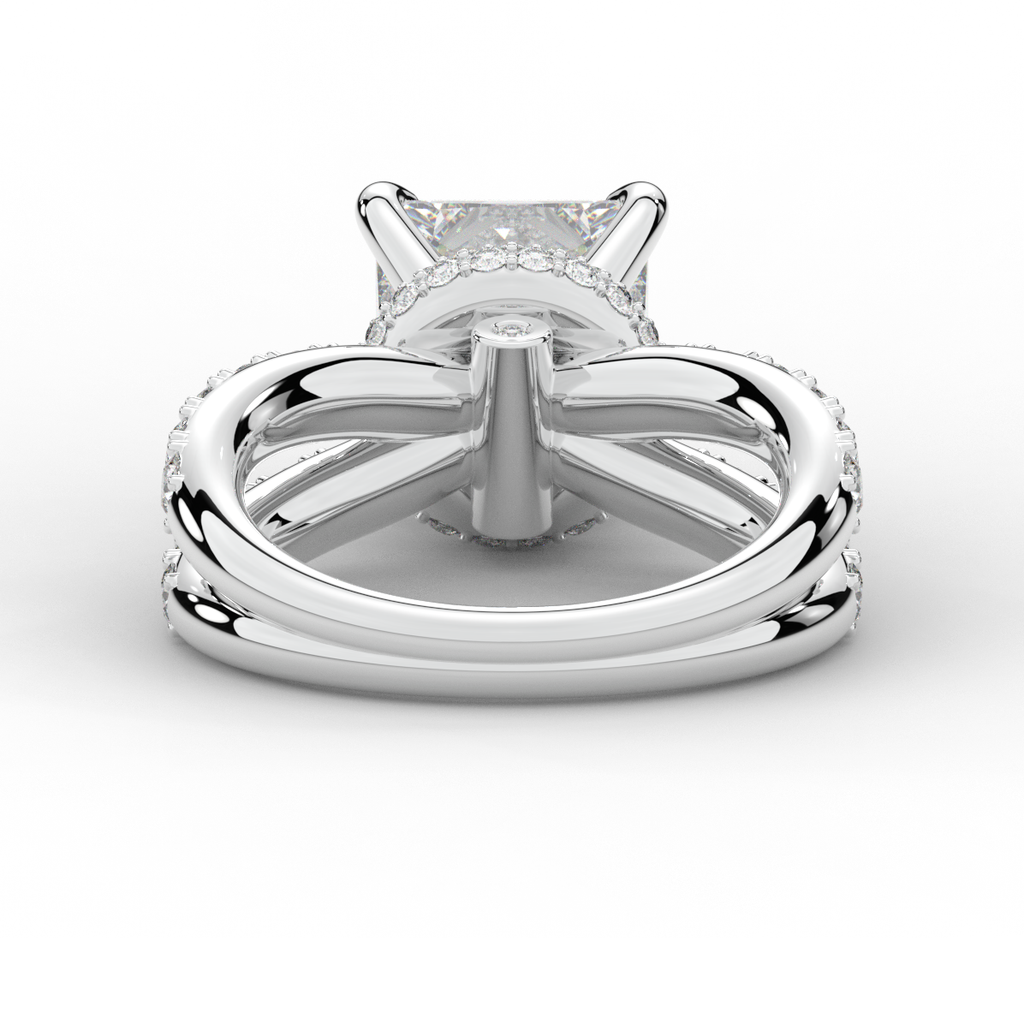 5.25CT.TW PRINCESS LAB DIAMOND ENGAGEMENT RING - Nazarelle