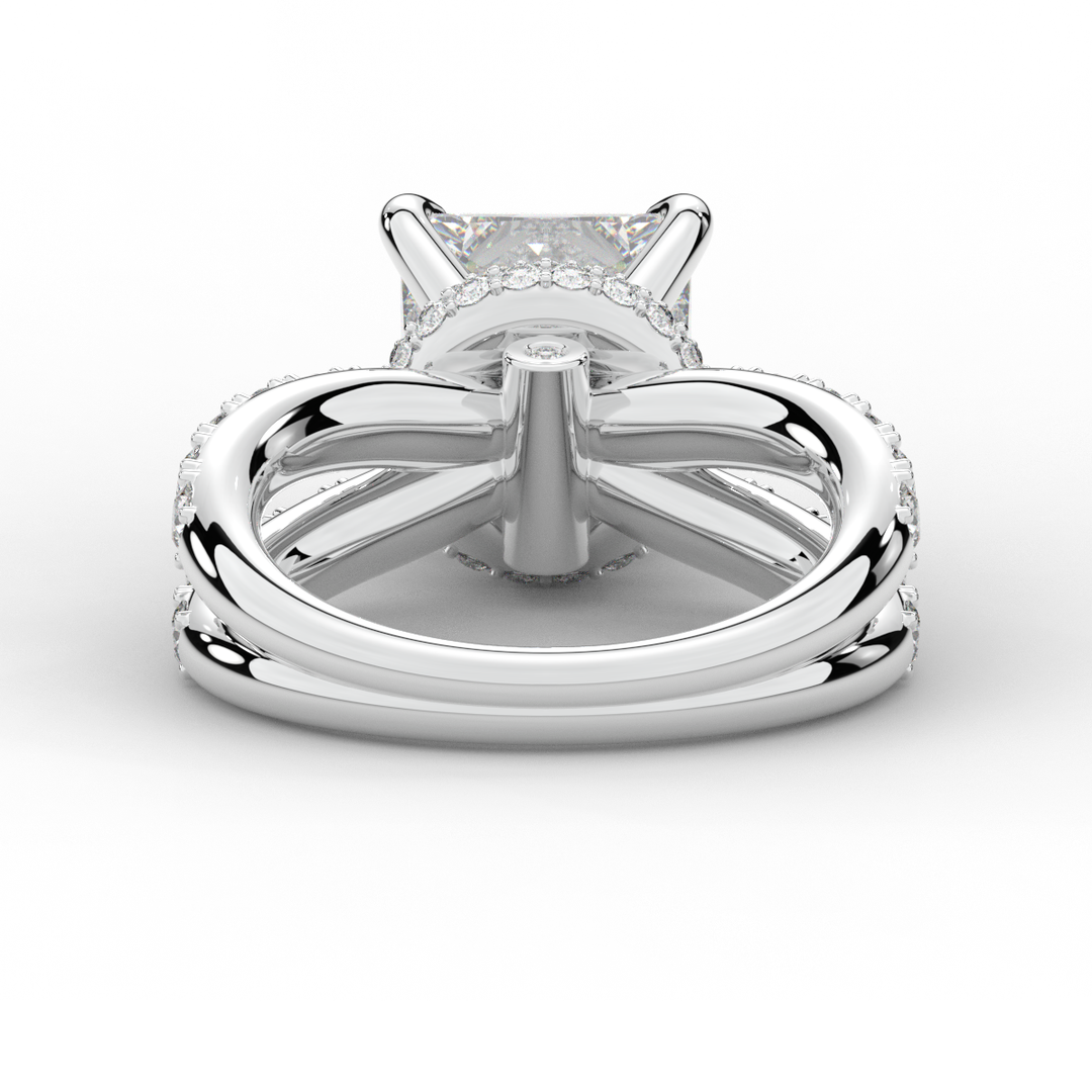 5.25CT.TW PRINCESS LAB DIAMOND ENGAGEMENT RING - Nazarelle