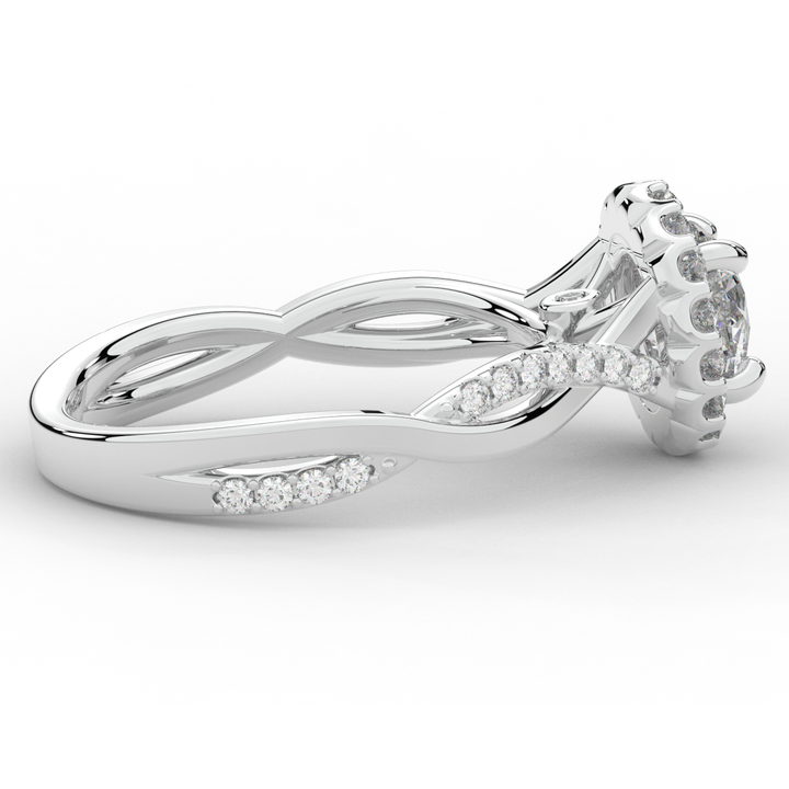 1.30CT.TW ROUND LAB DIAMOND ENGAGEMENT RING - Nazarelle