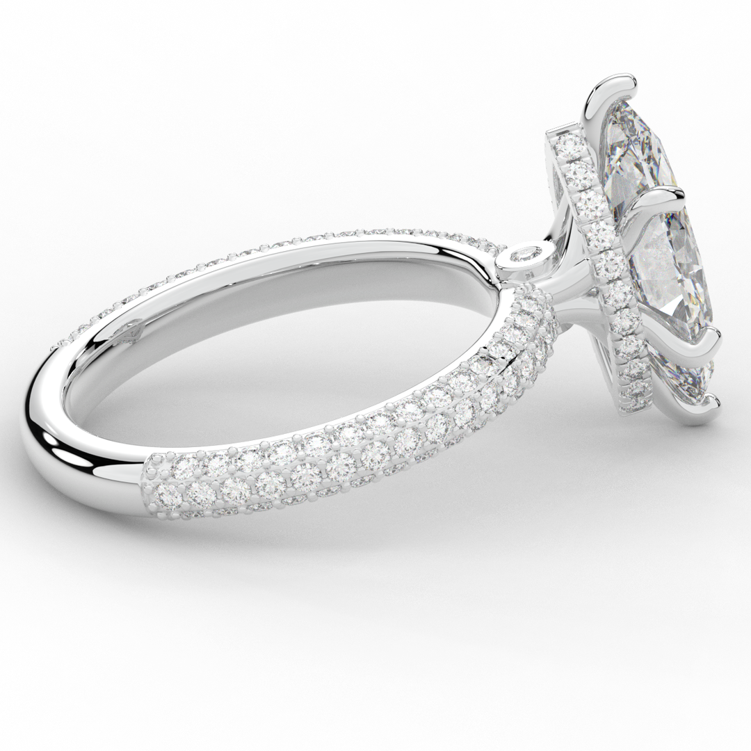 2.60CT.TW MARQUISE LAB DIAMOND ENGAGEMENT RING - Nazarelle