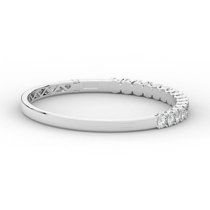 4.70CT.TW ROUND LAB DIAMOND BANGLE - Nazarelle