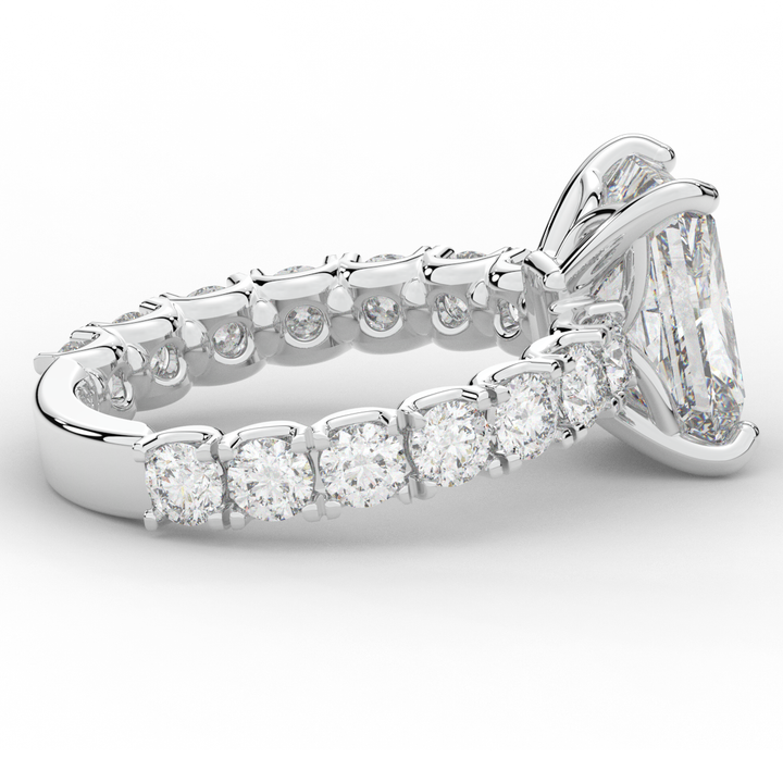 4.35CT.TW RADIANT LAB DIAMOND ENGAGEMENT RING - Nazarelle