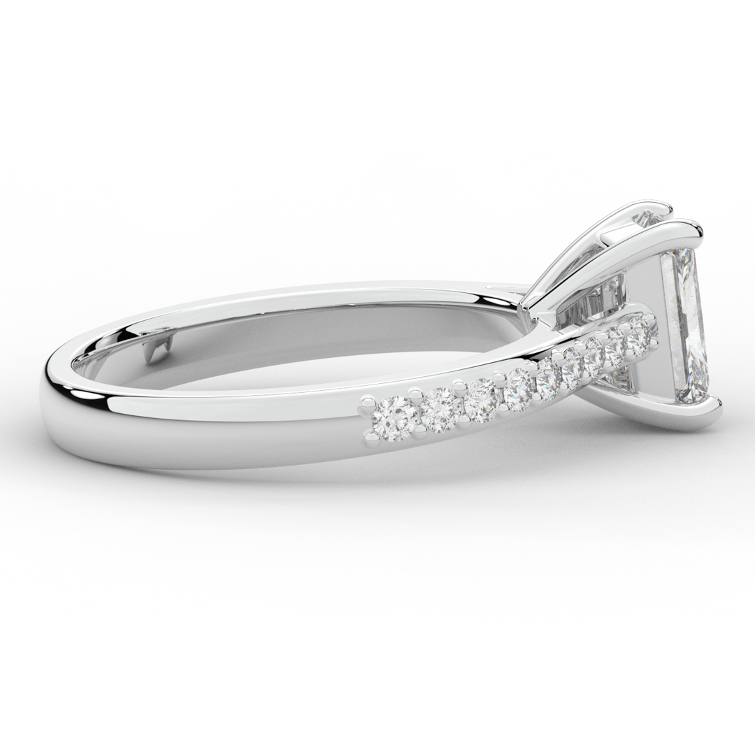 1.25CT.TW RADIANT LAB DIAMOND SOLITAIRE ENGAGEMENT RING - Nazarelle