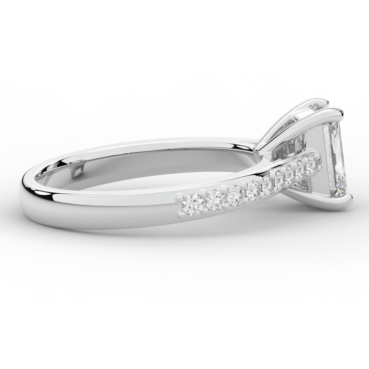 1.25CT.TW RADIANT LAB DIAMOND SOLITAIRE ENGAGEMENT RING - Nazarelle