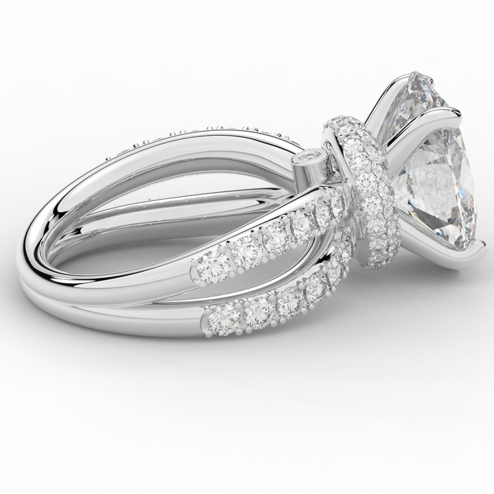 6.25CT.TW OVAL LAB DIAMOND ENGAGEMENT RING - Nazarelle