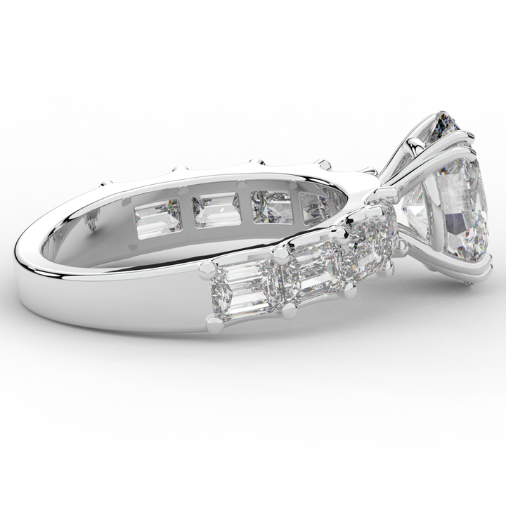 3.75CT.TW OVAL LAB DIAMOND SOLITAIRE ENGAGEMENT RING - Nazarelle
