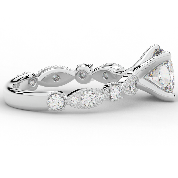 2.50CT.TW CUSHION LAB DIAMOND SOLITAIRE ENGAGEMENT RING - Nazarelle