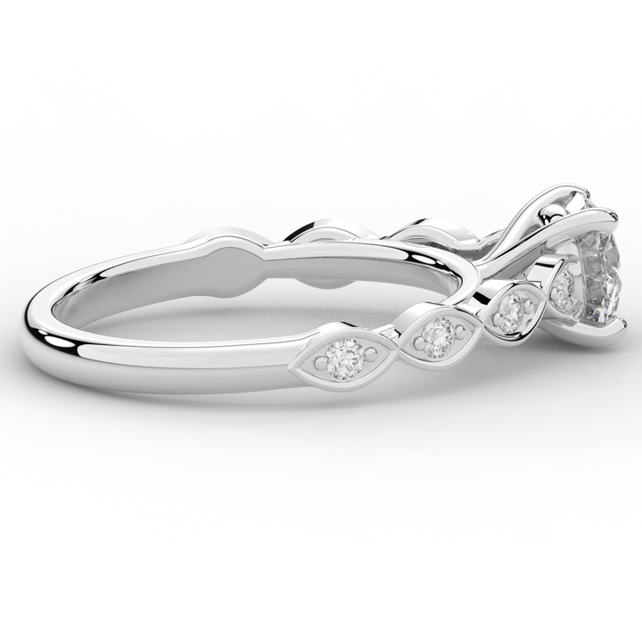 1.15CT.TW ROUND LAB DIAMOND SOLITAIRE ENGAGEMENT RING - Nazarelle