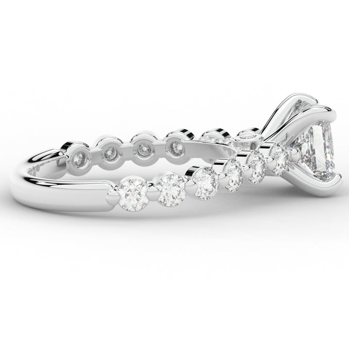 3.90CT.TW PRINCESS LAB DIAMOND ENGAGEMENT RING - Nazarelle