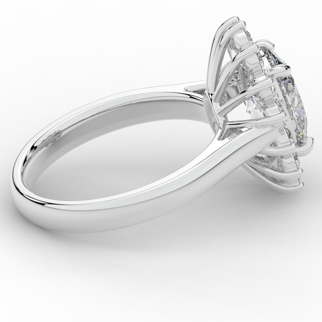 2.65CT.TW OVAL LAB DIAMOND HALO ENGAGEMENT RING - Nazarelle