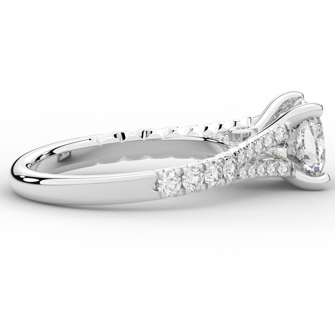 2.45CT.TW CUSHION LAB DIAMOND ENGAGEMENT RING - Nazarelle