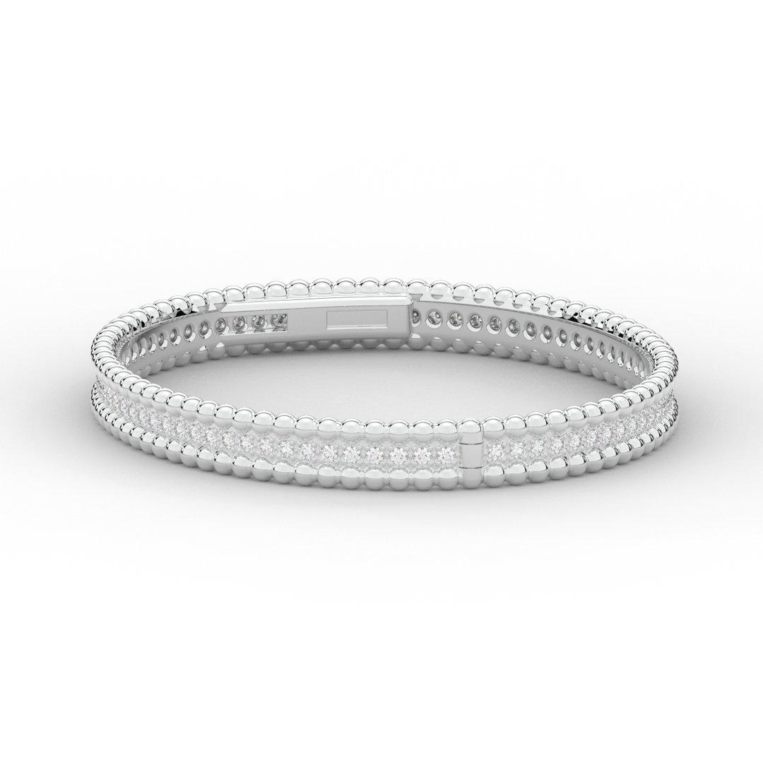 1.20CT.TW ROUND LAB DIAMOND ETERNITY BANGLE - Nazarelle