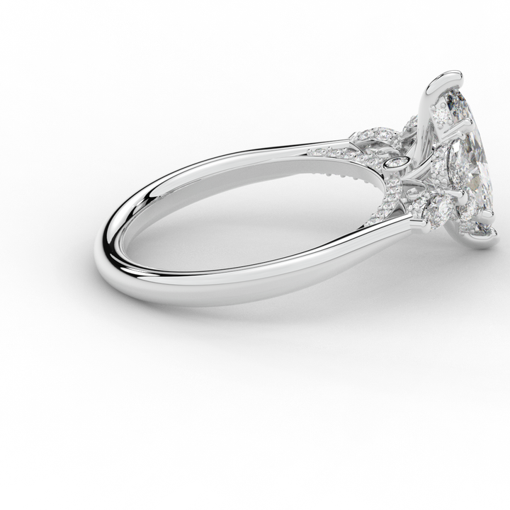 1.50CT.TW MARQUISE LAB DIAMOND ENGAGEMENT RING - Nazarelle