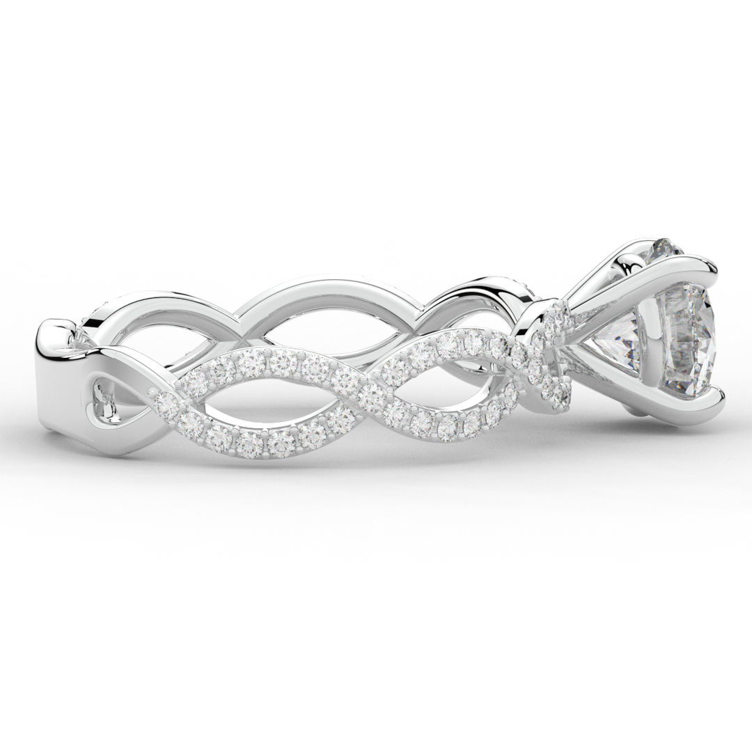 1.30CT.TW ROUND LAB DIAMOND ENGAGEMENT RING - Nazarelle