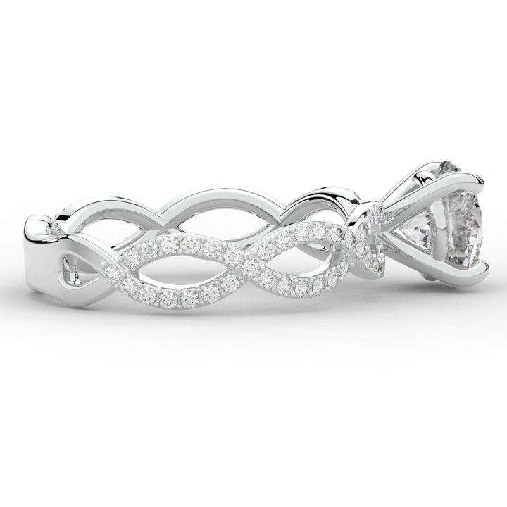 1.30CT.TW ROUND LAB DIAMOND ENGAGEMENT RING - Nazarelle