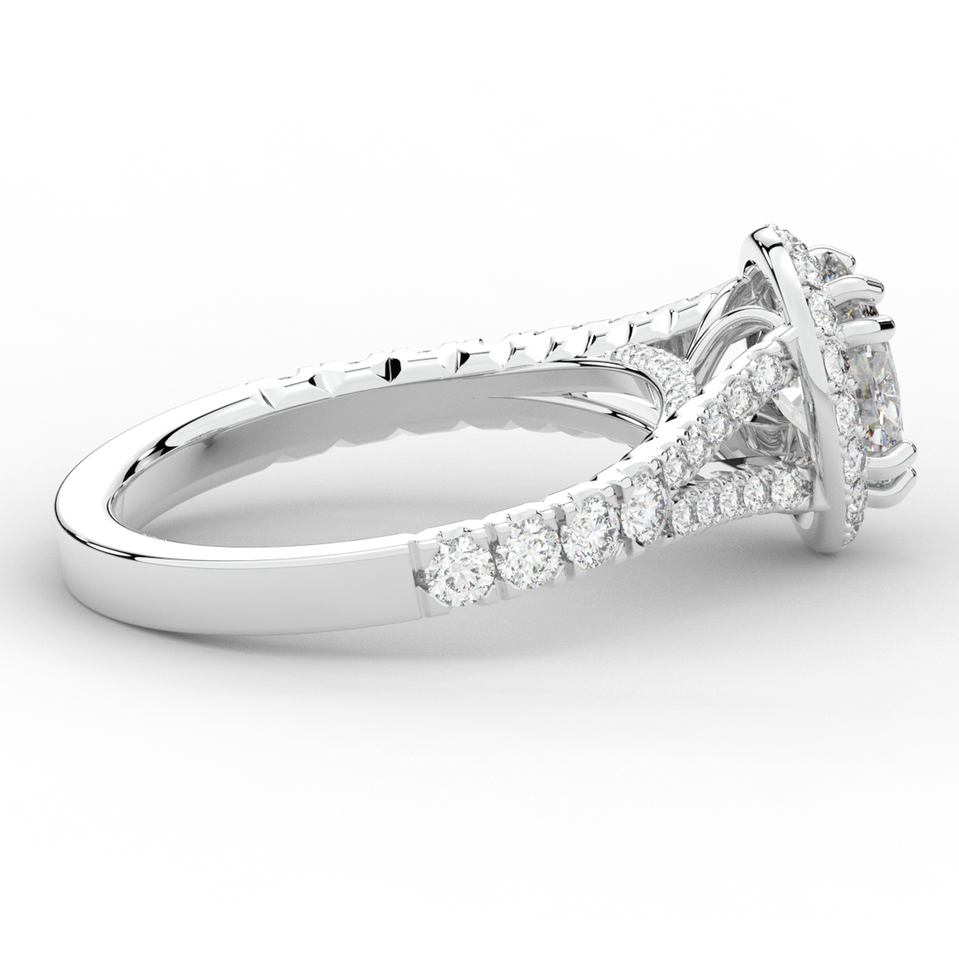 1.60CT.TW OVAL LAB DIAMOND ENGAGEMENT RING - Nazarelle