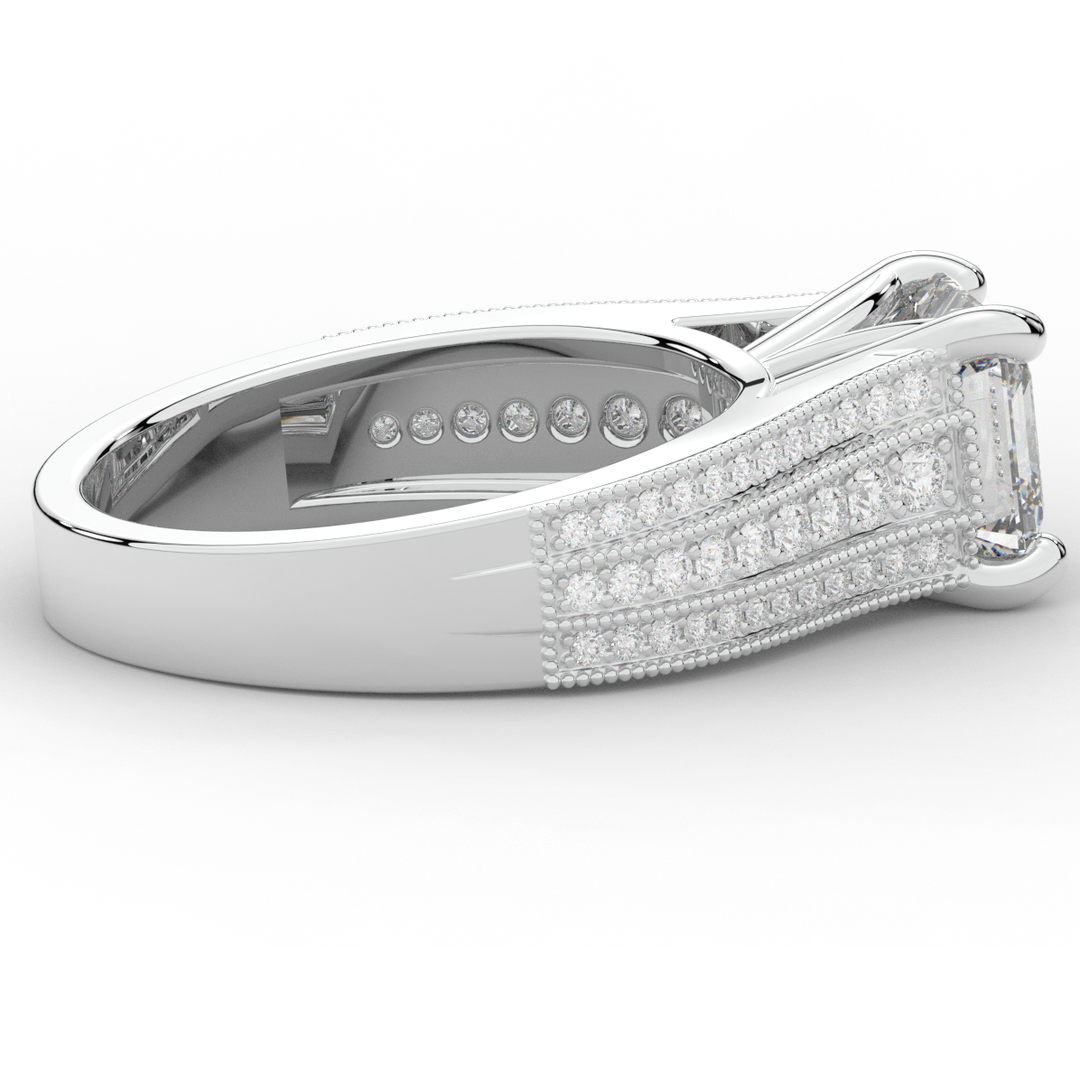 3.55CT.TW ASSCHER LAB DIAMOND ENGAGEMENT RING - Nazarelle