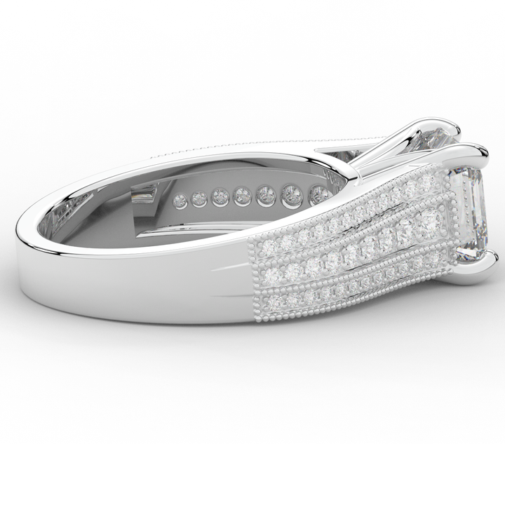 3.55CT.TW ASSCHER LAB DIAMOND ENGAGEMENT RING - Nazarelle