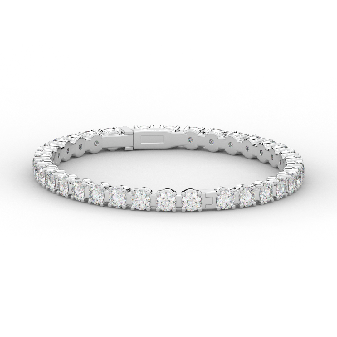 9.00CT.TW ROUND LAB DIAMOND ETERNITY BANGLE - Nazarelle