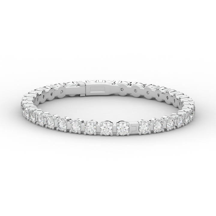 9.00CT.TW ROUND LAB DIAMOND ETERNITY BANGLE - Nazarelle