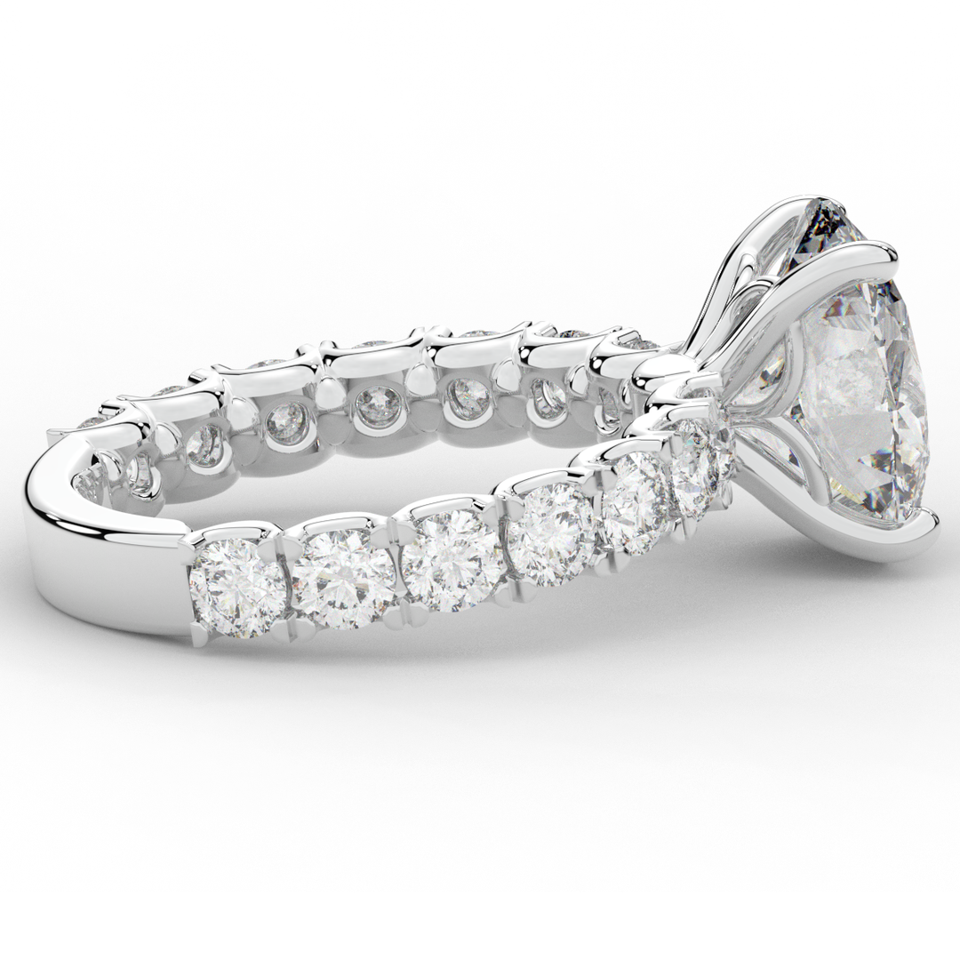 4.35CT.TW OVAL LAB DIAMOND ENGAGEMENT RING - Nazarelle