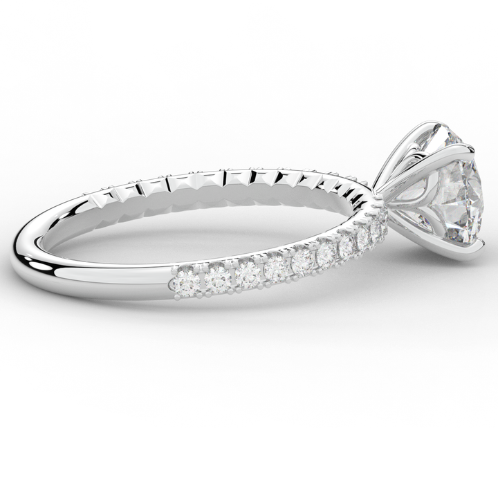 1.75CT.TW ROUND LAB DIAMOND SOLITAIRE ENGAGEMENT RING - Nazarelle