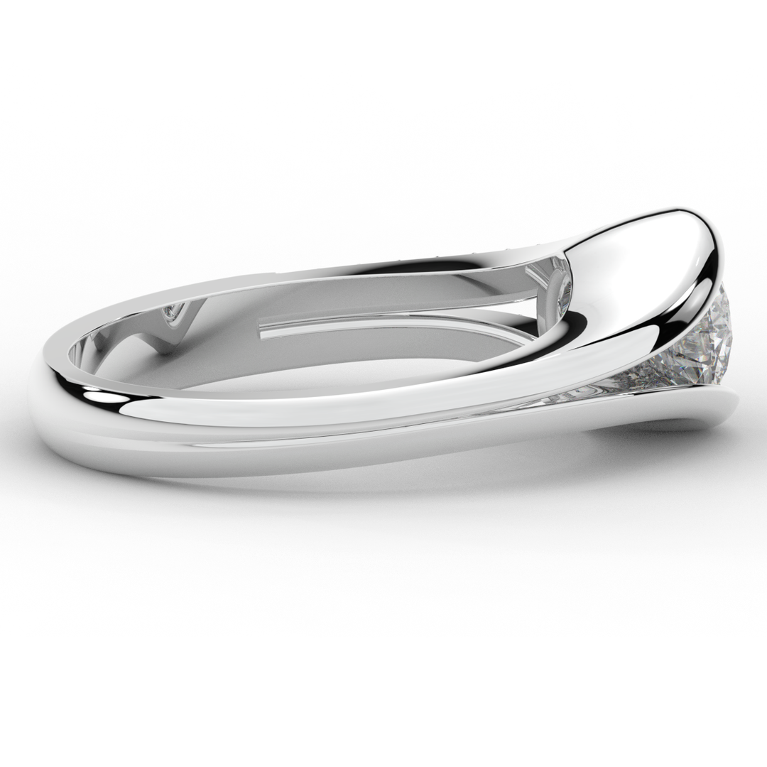 1.10CT.TW ROUND LAB DIAMOND SOLITAIRE ENGAGEMENT RING - Nazarelle