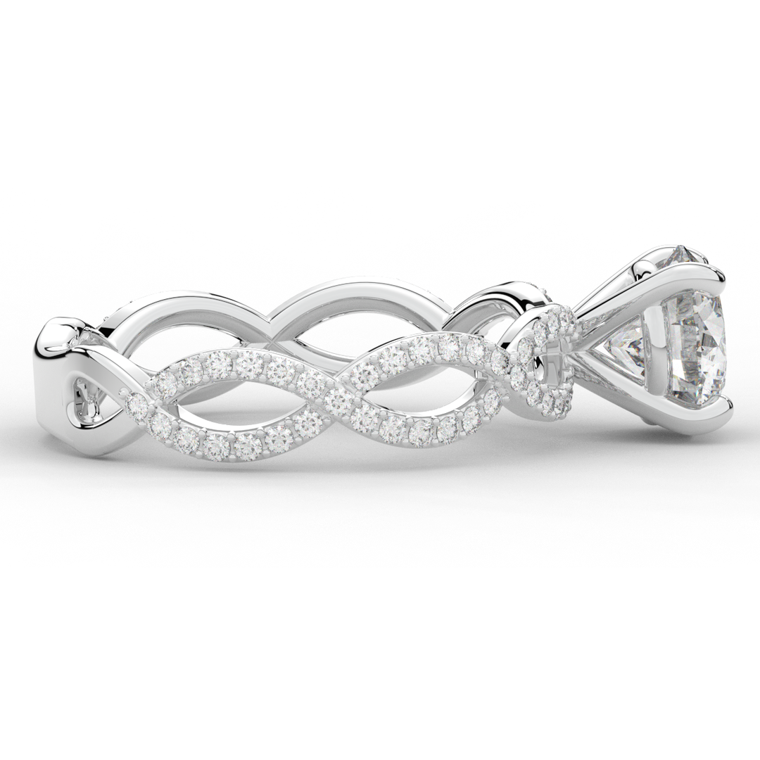 1.30CT.TW ROUND LAB DIAMOND ENGAGEMENT RING - Nazarelle