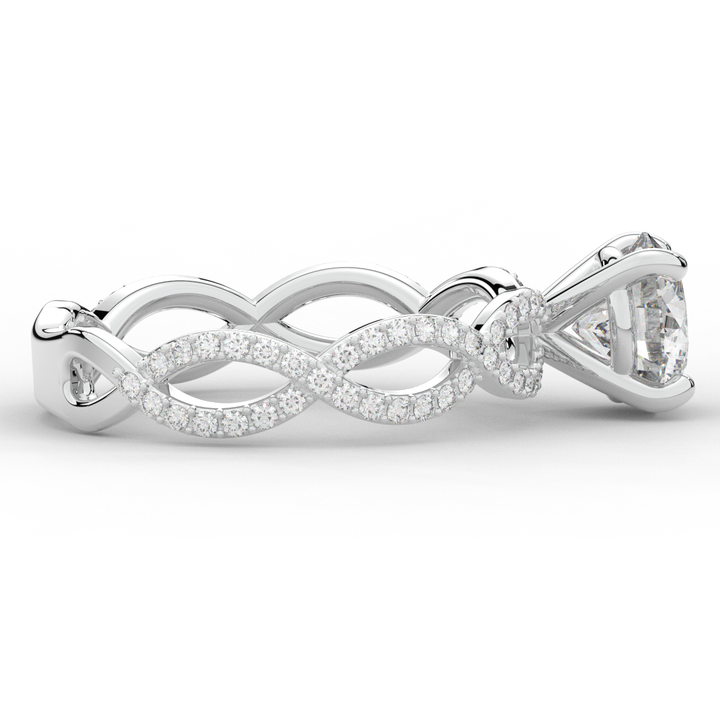 1.30CT.TW ROUND LAB DIAMOND ENGAGEMENT RING - Nazarelle